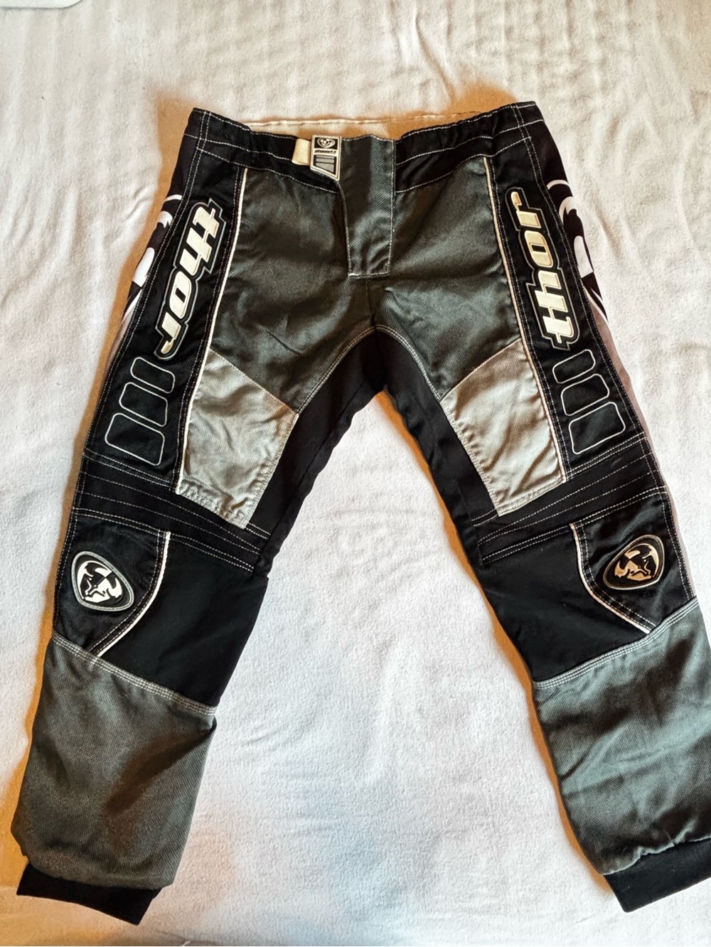 Vintage Thor Phase 2.0 Motocross Pants Black Gray Y2K MX Dirt Bike Riding Size24